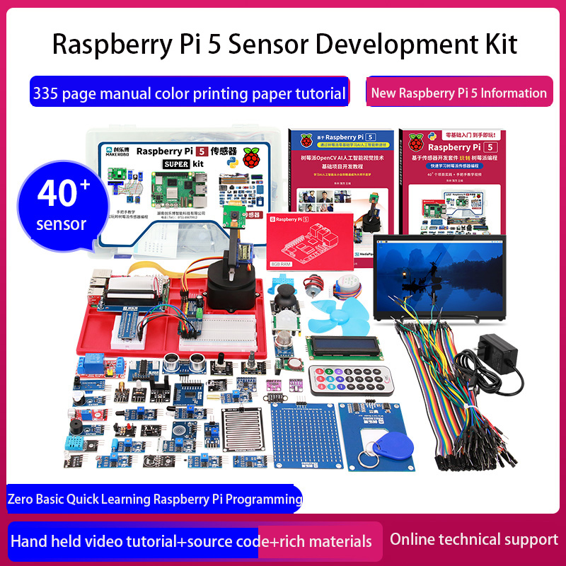 Raspberry Pi 5 8Gb Kit - Kit de desarrollo de sensores Raspberry