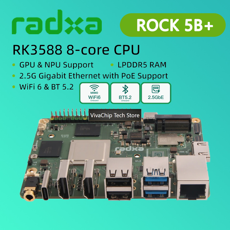 VivaChip TechRadxa ROCK 5B+ co - Khadas Vim4 8Gb reseña y precio
